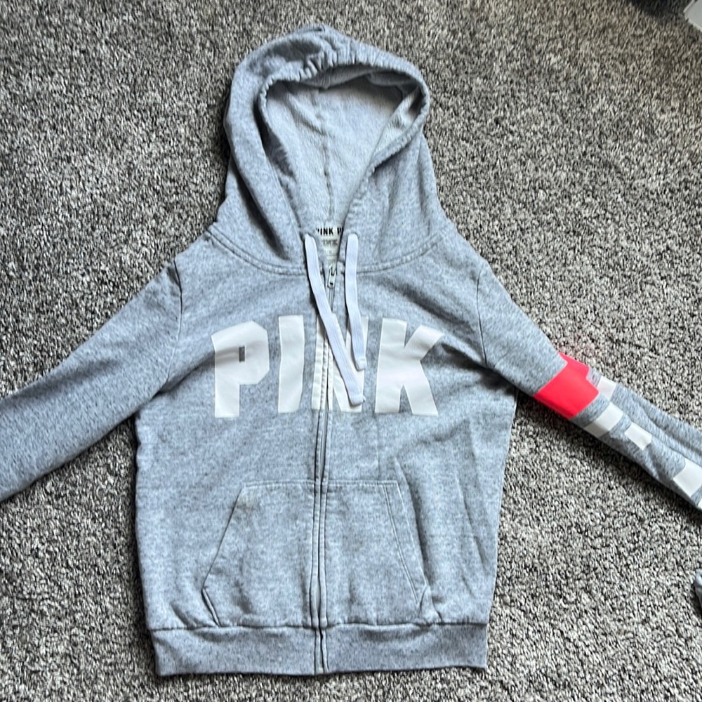 Pink Grey Hoodie
